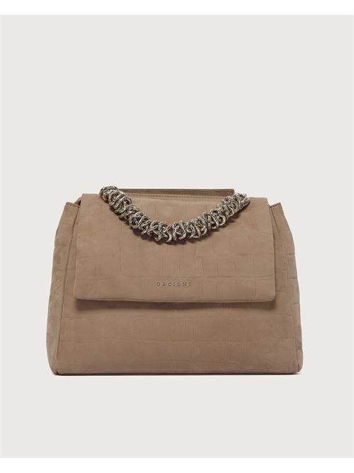 borsa sveva twilight midi a spalla in nabuk stampa cocco Orciani | BT2006 TWLBI